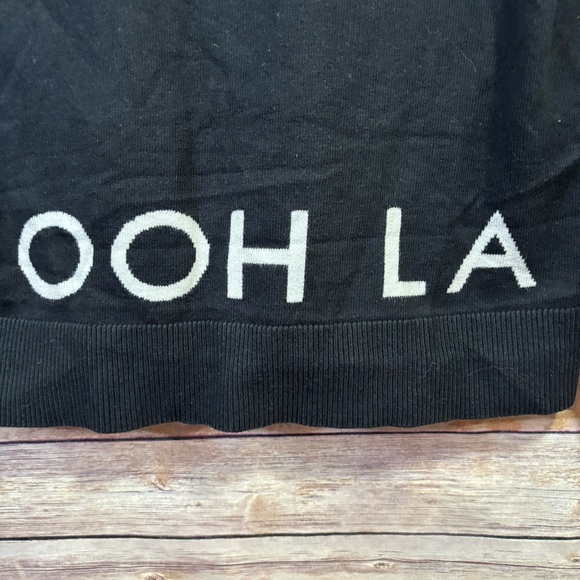 Kate Spade ♠️ Broome Street Ooh La La Black Sweater Size Small - Picture 3 of 6